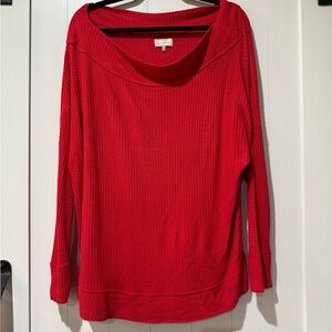 Lucky Brand Vibrant Red Knit Top